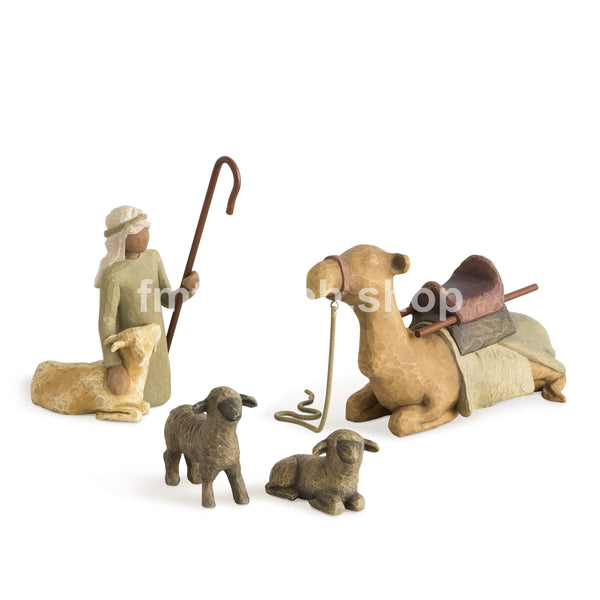 Willow Tree Shepherd & Stable Animals Figurine